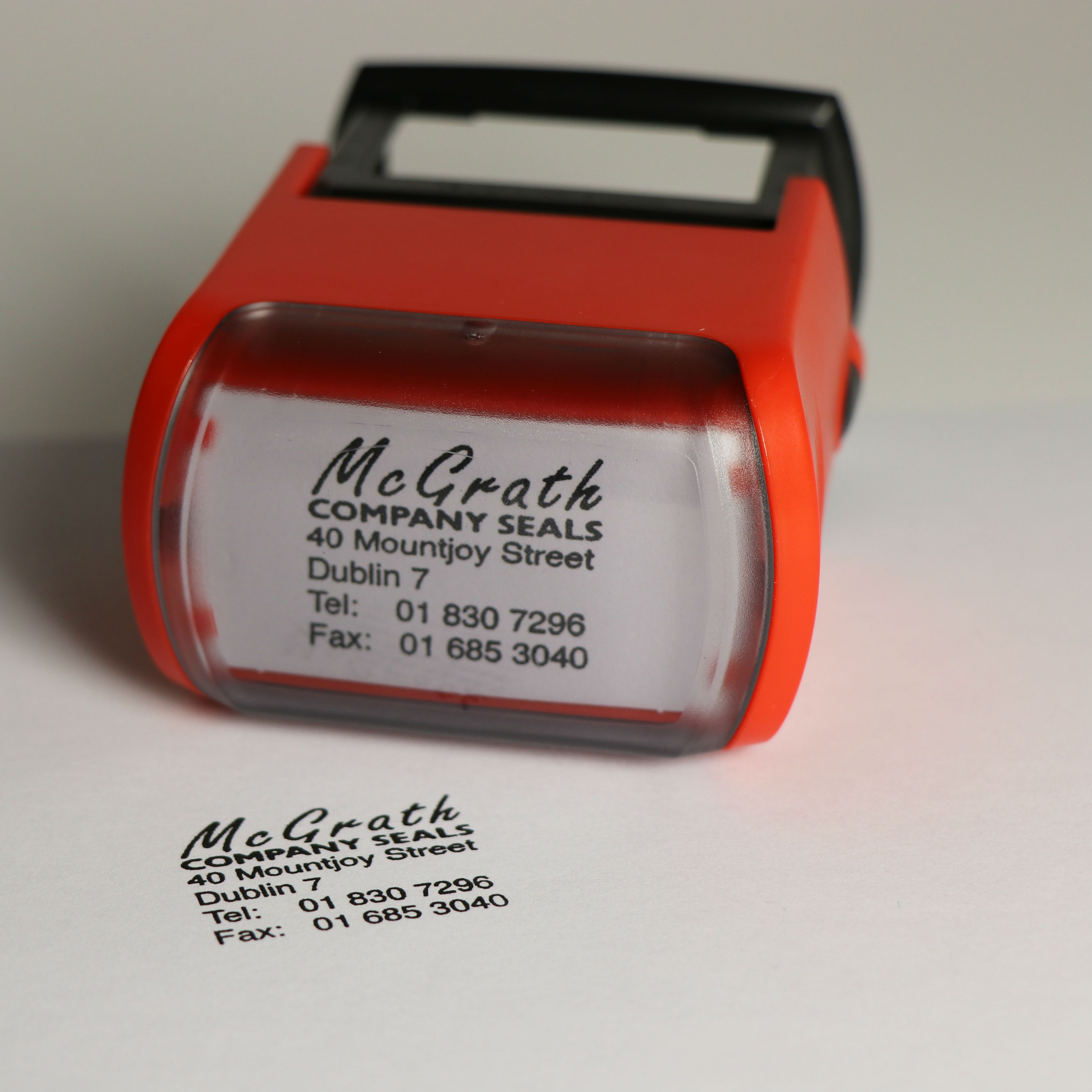 Self inking Rubber Company Stamp McGrath Company Seals